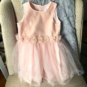 Girls pink sequin dress toile skirt